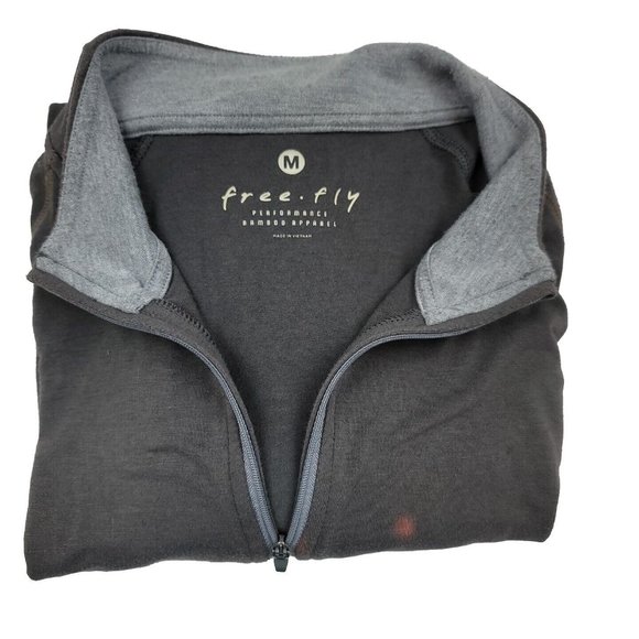 Free Fly Mens M‎ Shirt Polo Bamboo Performance Gray Long Sleeve Henley - Issues - Picture 15 of 15